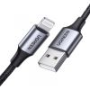 Cable Lightning to USB-A UGREEN 2.4A US199, 1.5m (Black)