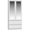 Top E Shop Topeshop SS-90 BIEL LUSTRO bedroom wardrobe/closet 5 shelves 2 door(s) White