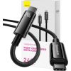 USB-C to USB-C cable Baseus Tungsten Gold 240W 3m (black)