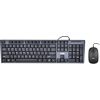 Keyboard + mouse Set IBOX IKMS606 (USB 2.0; (US); black color; Optical; 800 DPI)