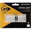 Tennis racket replacement grip DUNLOP Viperdry blister white1 per pack.