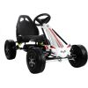 Import Leantoys Go-Cart Monster White/Black - Pumped Wheels With Hand Break