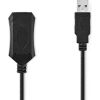 NEDIS CCGP60EXTBK100 Kabelis USB 2.0 | USB-A male | USB-A female | 480 Mbps | 10,0 m