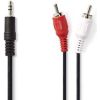 Nedis Stereo Audio Cable 3.5 mm Male - 2x RCA Male 1.5 m  Black