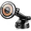 Magnetic car holder Dudao F12MAX+ with Qi induction charger, 15W (black)