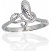 Серебряное кольцо #2101787(PRh-Gr), Серебро 925°, родий (покрытие), Размер: 18, 2.2 гр.