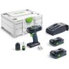 Urbjmašīna-skrūvgriezis Festool T 18+3 HPC 4,0 I-Plus; 18 V; 2x4,0 Ah akum.