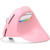 Wireless Vertical Mouse Delux M618Mini DB BT+2.4G 2400DPI (pink)