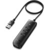 Adapter UGREEN CM416 4in1 USB to 4x USB 1m (black)