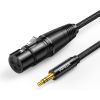 UGREEN AV131 Female XLR cable for jack 3.5 men - 2m (black)