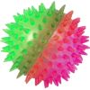 Import Leantoys Spiked ball transparent 8.5cm with light bicolour HPA07