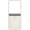 Samsung Galaxy Flip5 Silicone Cover with Ring Cream Oriģinālie maciņi