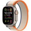 Apple Watch Ultra 2 GPS + Cellular, 49mm Titanium Case with Orange/ Beige Trail Loop - S/ M