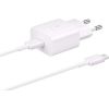 SAMSUNG fast charger USB-C 25W with data cable white