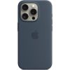 Apple iPhone 15 Pro Silicone Case with MagSafe Storm Blue