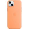 Apple iPhone 15 Plus Silicone Case with MagSafe Orange Sorbet