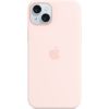 Apple iPhone 15 Plus Silicone Case with MagSafe Light Pink