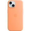 Apple iPhone 15 Silicone Case with MagSafe Orange Sorbet