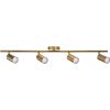 Activejet quadruple gold ceiling wall lamp SPECTRA strip spotlight GU10 for living room