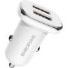 OEM Borofone Car charger BZ12 Lasting Power - 2xUSB - 2,4A white