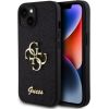 Guess iPhone 15 Fixed Glitter 4G Metal Logo Case Apple Black