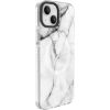 Evelatus iPhone 15 Plus PC+TPU With MagSafe Customized Print Apple Marble White