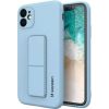 iLike Galaxy A22 5G Kickstand Case Silicone Stand Cover Samsung Light Blue