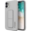 iLike Galaxy A22 5G Kickstand Case Silicone Stand Cover Samsung Grey
