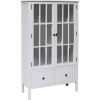 Display cabinet DEVON 80.5x35xH136cm, white