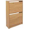 Shoe cabinet AALBORG 49x18xH84cm, oak