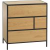 Kumode HEDVIG 70x40xH74,5cm, osis/melns