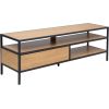 ТВ-стол HEDVIG 120x33xH40см, ясень/чёрный