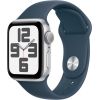 Apple Watch SE GPS 40mm Silver Aluminium Case with Storm Blue Sport Band - S/M