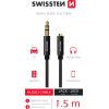 Swissten Textile Audio Kabelis 3,5 mm (male)  / 3,5 mm (female) / 1.5m