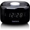 FM clock radio with night light Lenco CR12BK