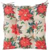 Cushion for chair, WINTER FLOWERS 40x40cm, poinsettia