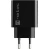 NATEC USB CHARGER RIBERA USB-A+USB-C 20W PD BLACK