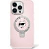 Karl Lagerfeld Ring Stand Choupette Head MagSafe Back Case Защитный Чехол для Apple iPhone 15