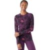 Smartwool Termo krekls SW WS CLASSIC Thermal Merino Base Layer Crew XS Purple Iris Floral