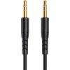 Mini jack 3.5mm AUX cable Vipfan L04 1m, gold plated (black)