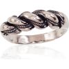 Серебряное кольцо #2100005(POx-Bk), Серебро 925°, оксид (покрытие), Размер: 19, 8.6 гр.