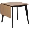 Çdamistabas galds ROXBY, 80/120x80xH76cm, ozols/melns