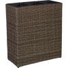 Puķu kaste WICKER 77x27xH80cm, tumði brûns