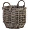 Grozs ar rokturi WICKER D34xH26/34 cm, plastikata pinums, krâsa: pelçks