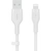 Belkin Cbl Scicone USB-A LTG 2M blc White