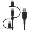 Belkin BOOST CHARGE USB cable 1 m USB A USB C/Micro-USB B/Lightning Black