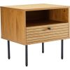 Night stand LINE 50x40xH50cm, melamine with oak bark