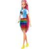 Mattel Lalka Barbie Barbie - Kolorowe włosy, panterka (GRN81)