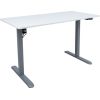 Desk ERGO LIGHT with 1 motor 120x60cm, silver grey/white