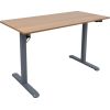 Desk ERGO LIGHT with 1 motor 120x60cm, silver grey/oak
